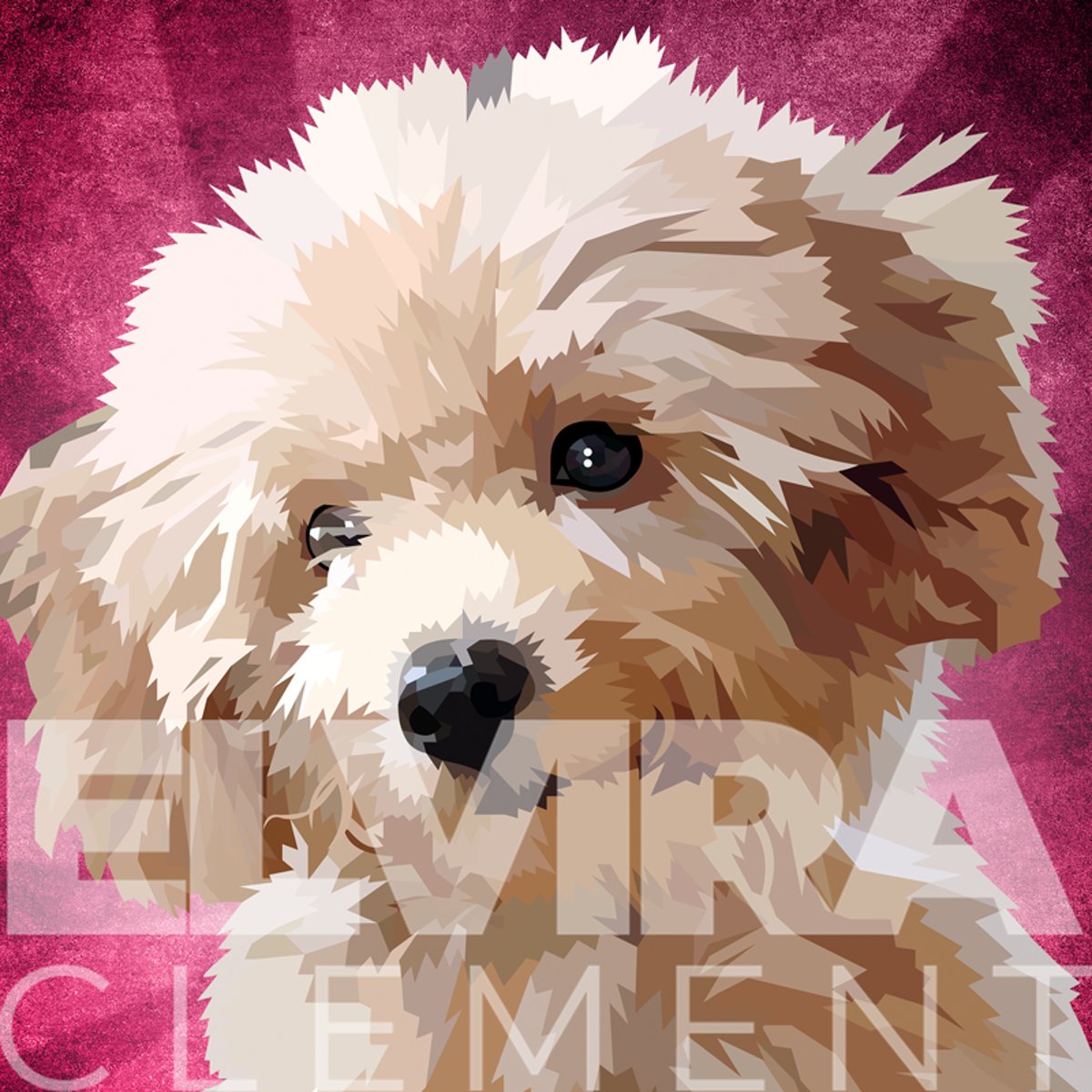 Diamond Painting pakket volwassenen - Afbeelding: Poodle [Elvira Clement] - 50 x 50 cm volledige bedekking, vierkante steentjes - 100% Nederlandse productie!